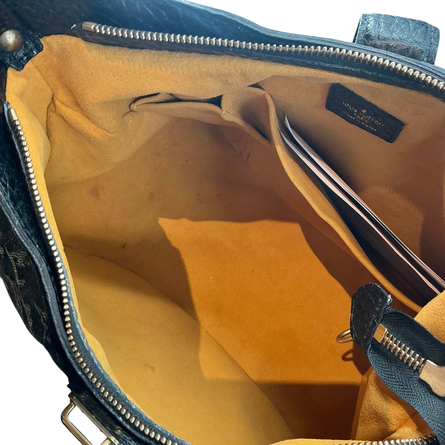 Louis Vuitton Noir Monogram Denim Shoulder Bag