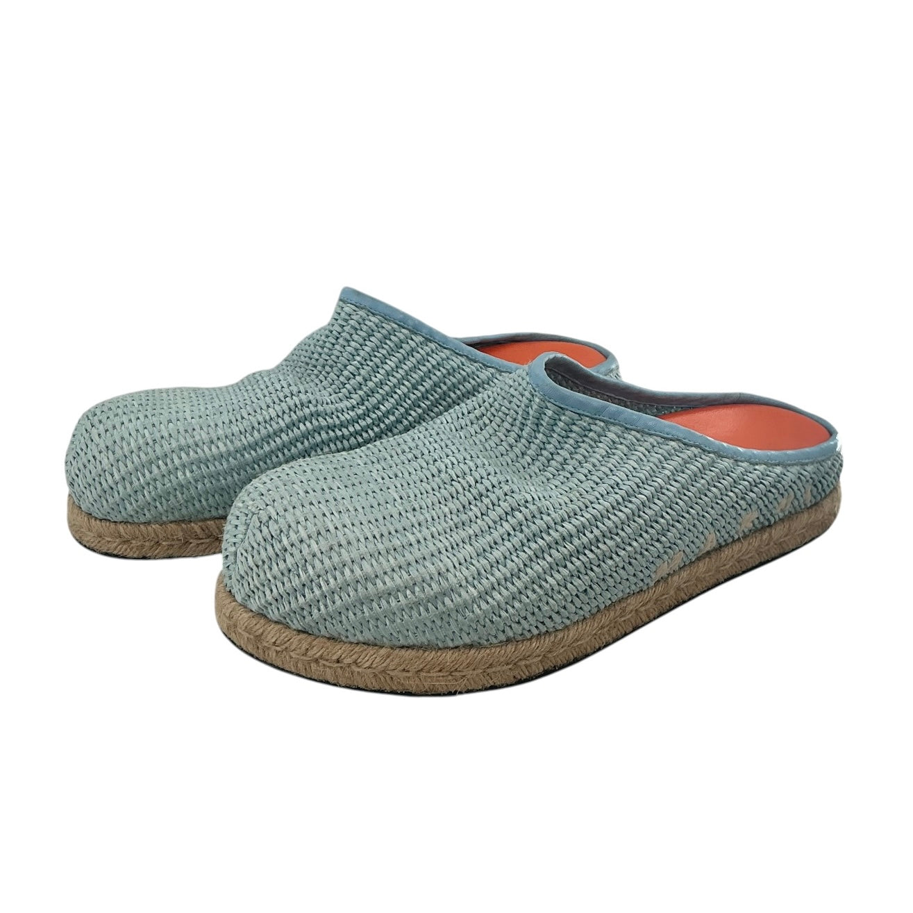 Marni Woven Raffia Sabot Mules