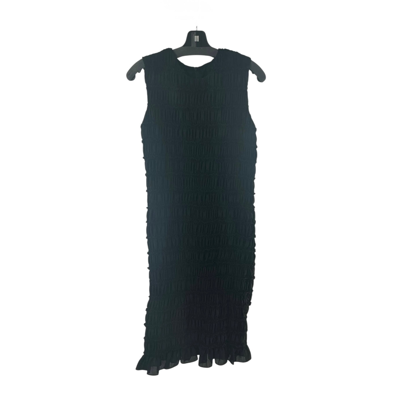 Akris Punto Black Frill Hem Smocked Dress