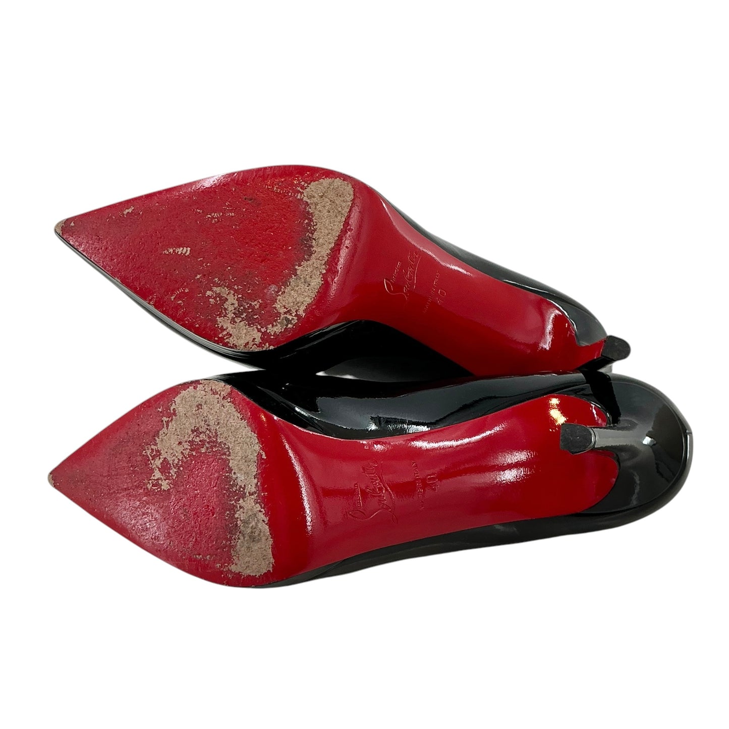 Christian Louboutin Pigalle Plato 100 Black Patent Leather Pumps