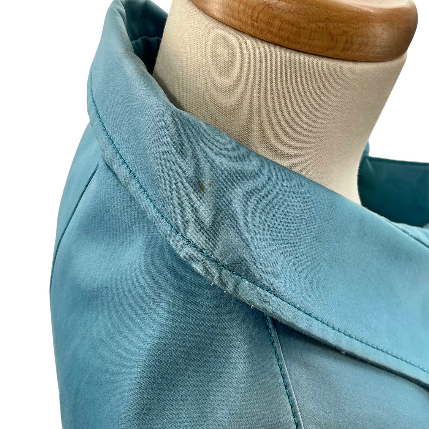 Burberry Blue Single-Breasted Trench Coat