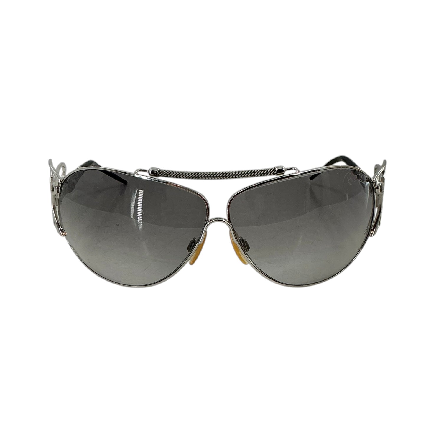 Roberto Cavalli Silver Cameia 300S Shield Sunglasses