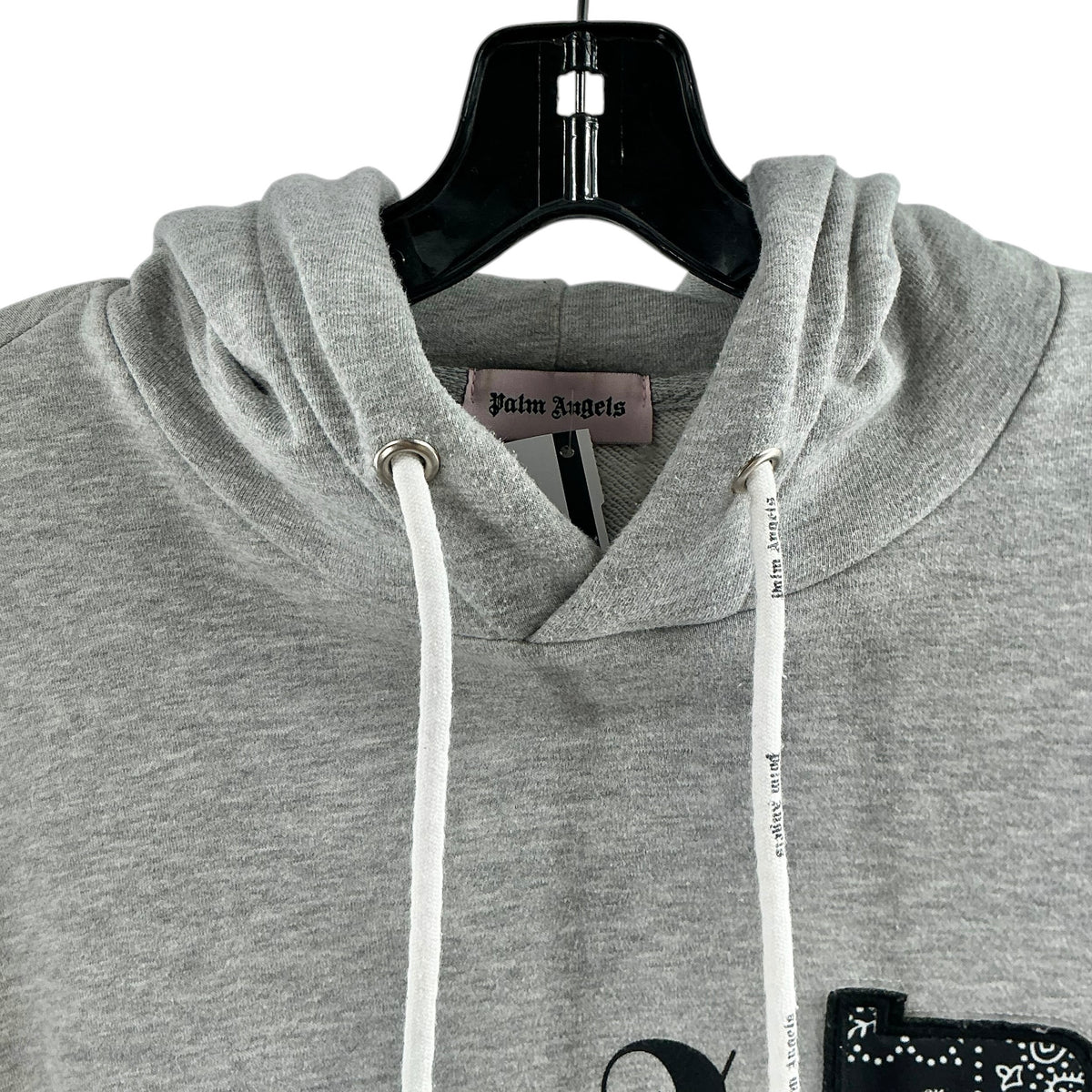 Palm Angels Brotherhood Bandana Patchwork Hoodie Gray