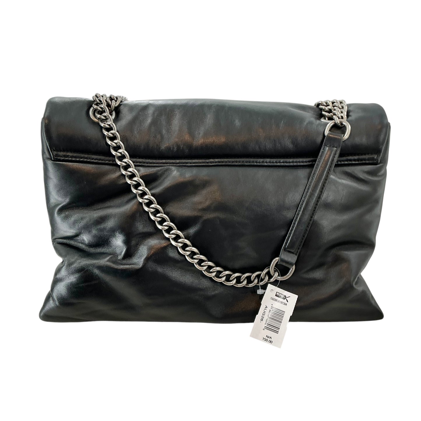 Kurt Geiger London XXL Kew Black Soft Puff Leather Convertible Shoulder Bag
