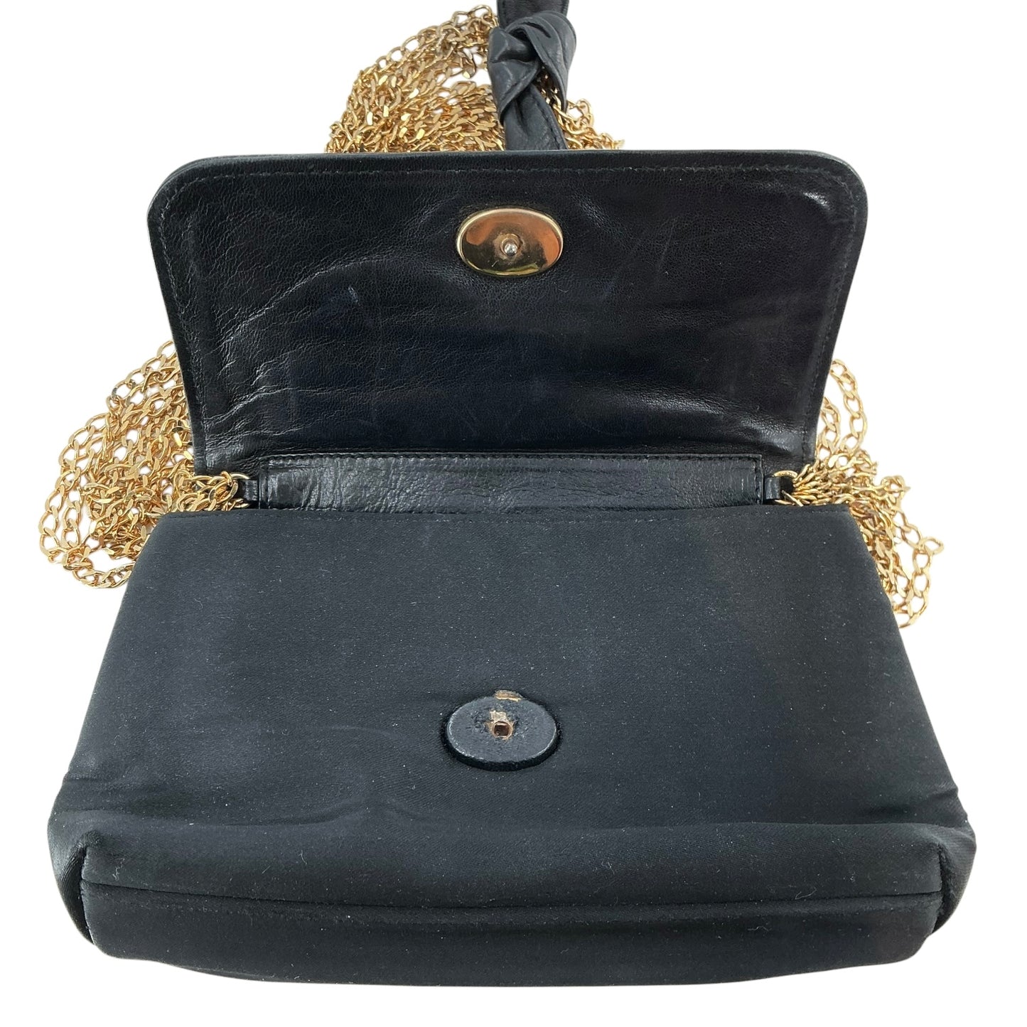 Vintage Chanel Satin and Calfskin Mini Shoulder Bag