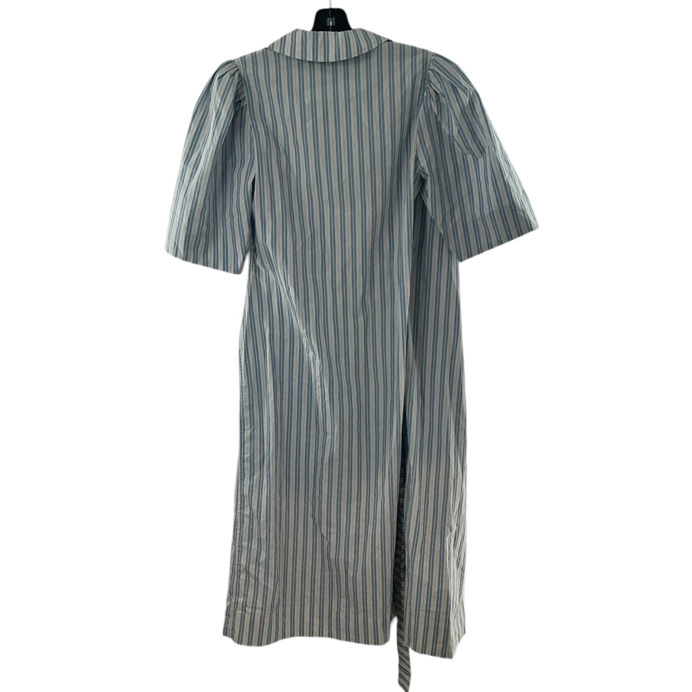 GANNI Striped Organic Cotton Poplin Wrap Midi Dress – Reddz Trading
