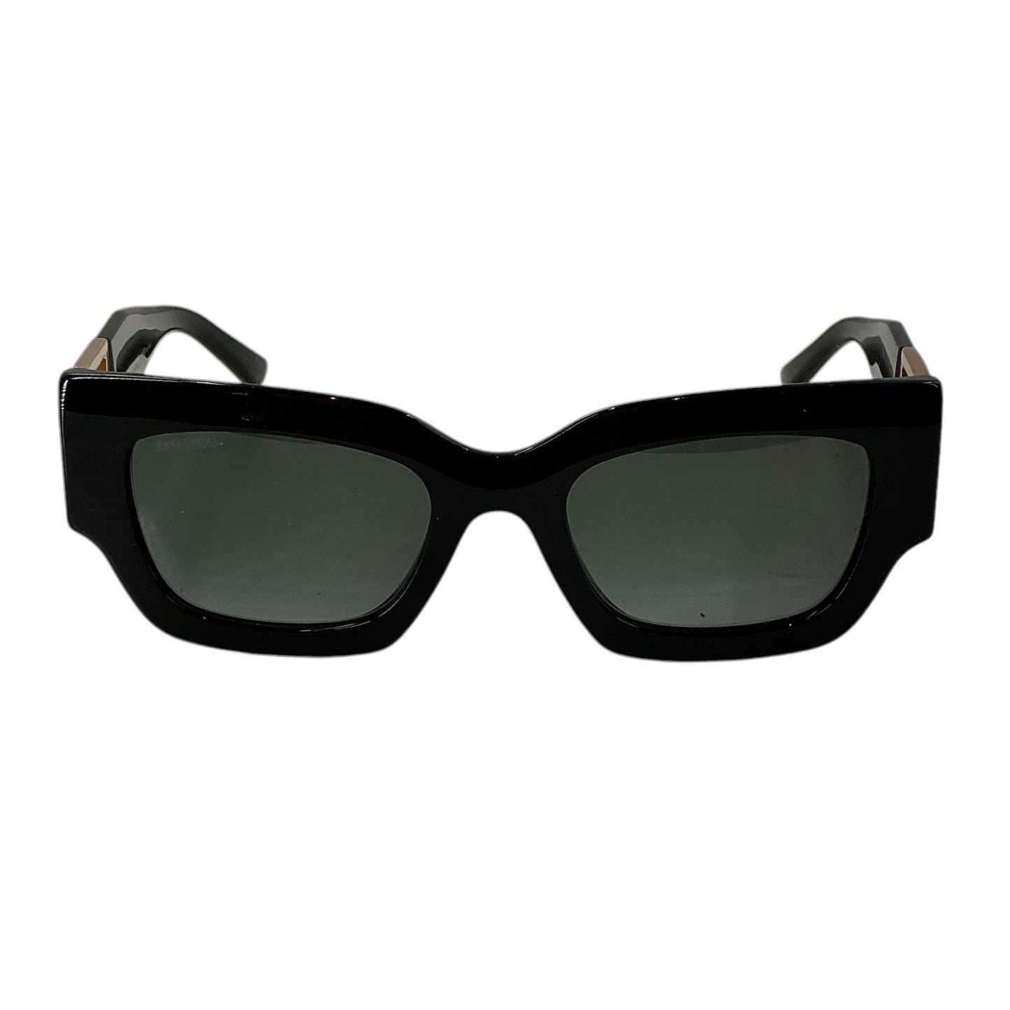 Jimmy Choo NENA/S Black & Gold Rectangular Sunglasses