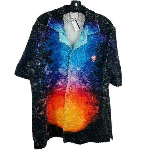 Casablanca Paris Open Collar Jacquard Monogram Tie-Dye Shirt