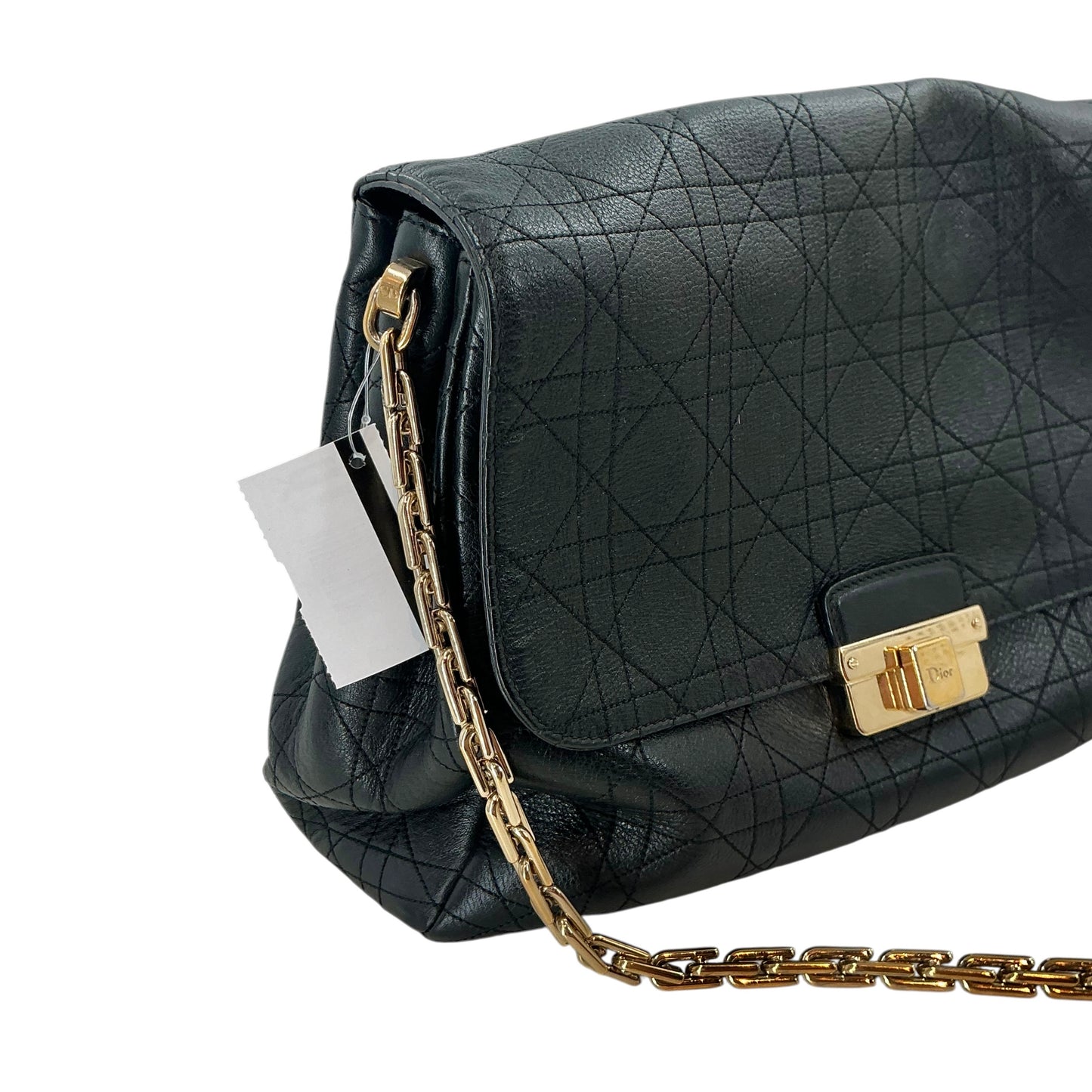 Christian Dior Black Cannage Leather Medium Diorling Shoulder Bag