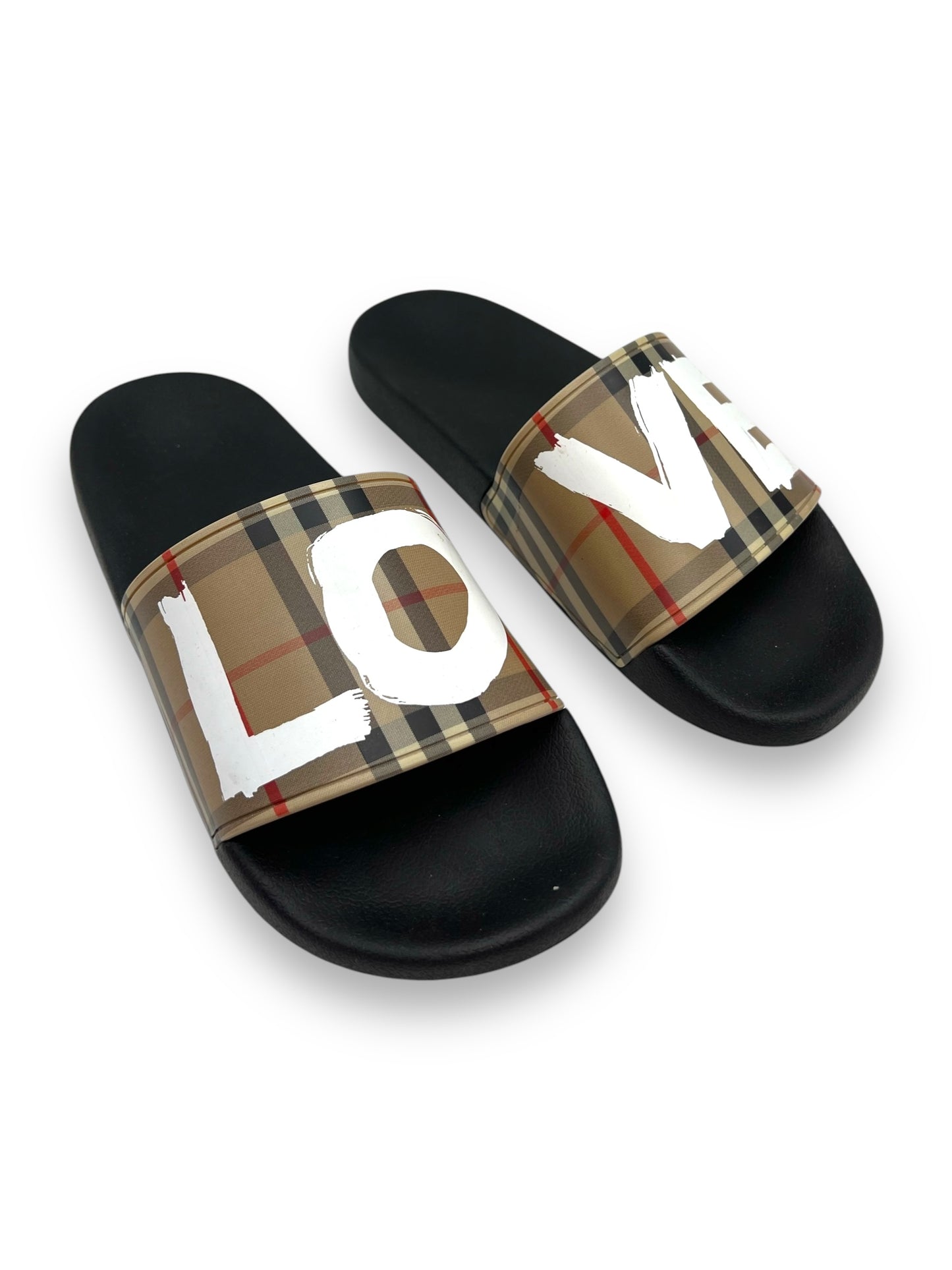 Burberry Beige Vintage Love Slides