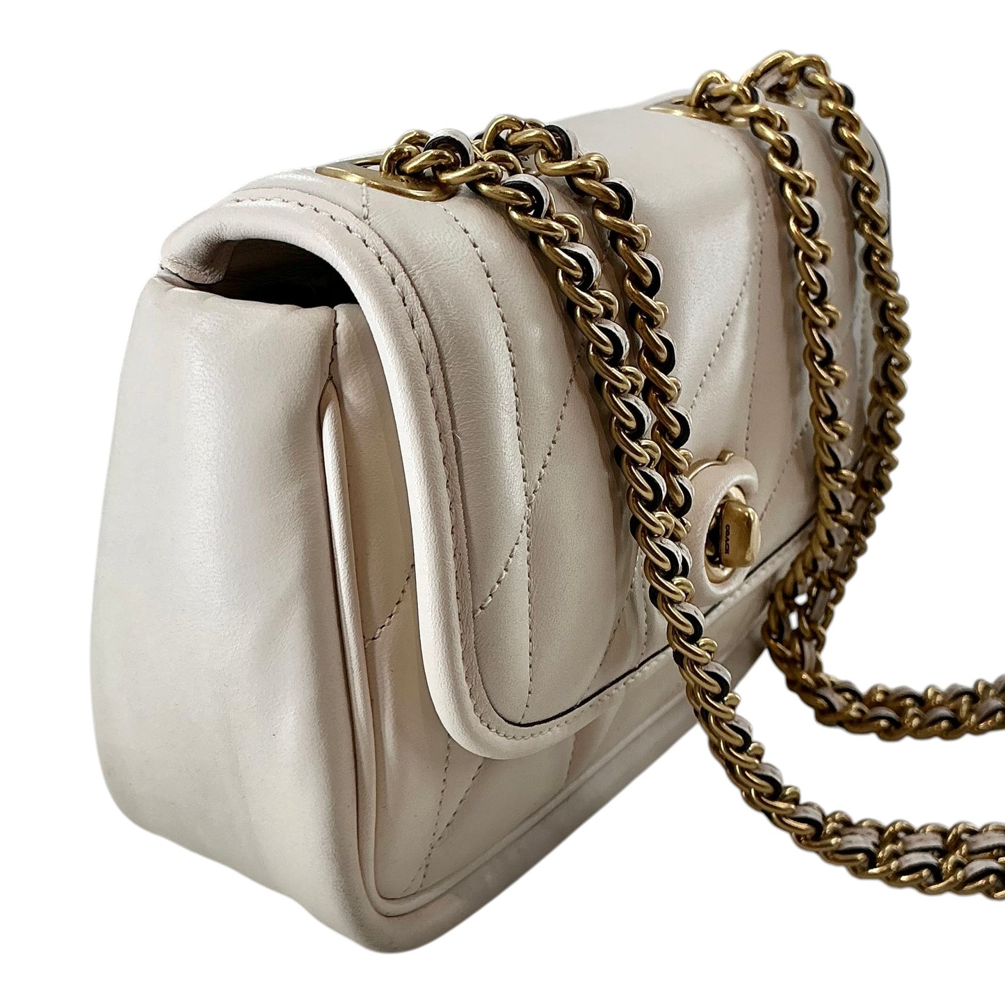 COACH Pillow Madison Shoulder Bag 18 With Quilting in Chalk