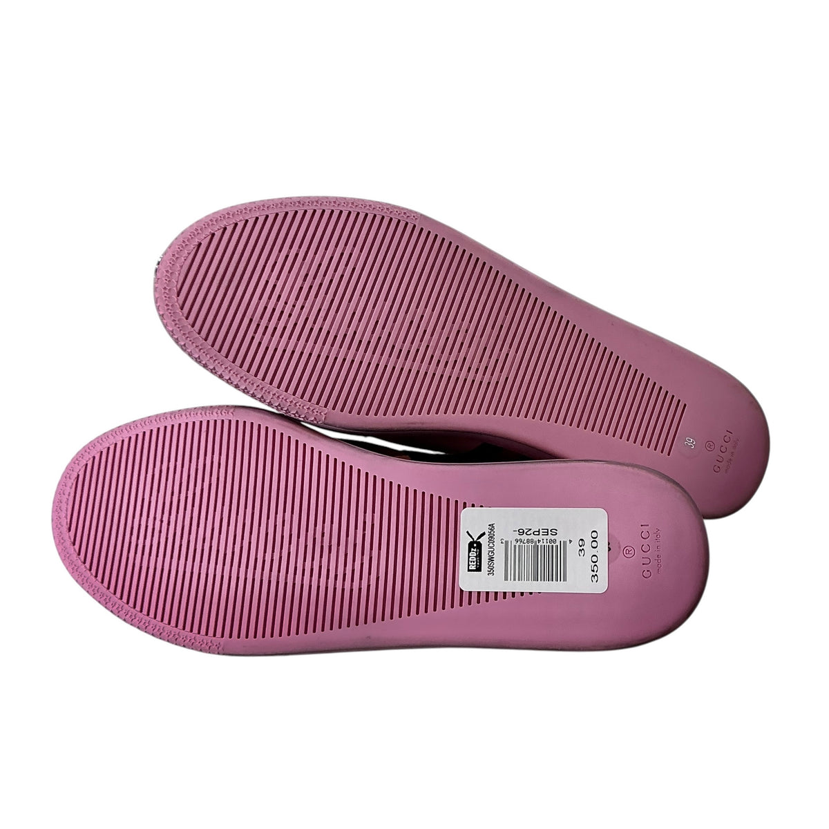 Gucci Pink Leather Stretch Low-Top Sneakers