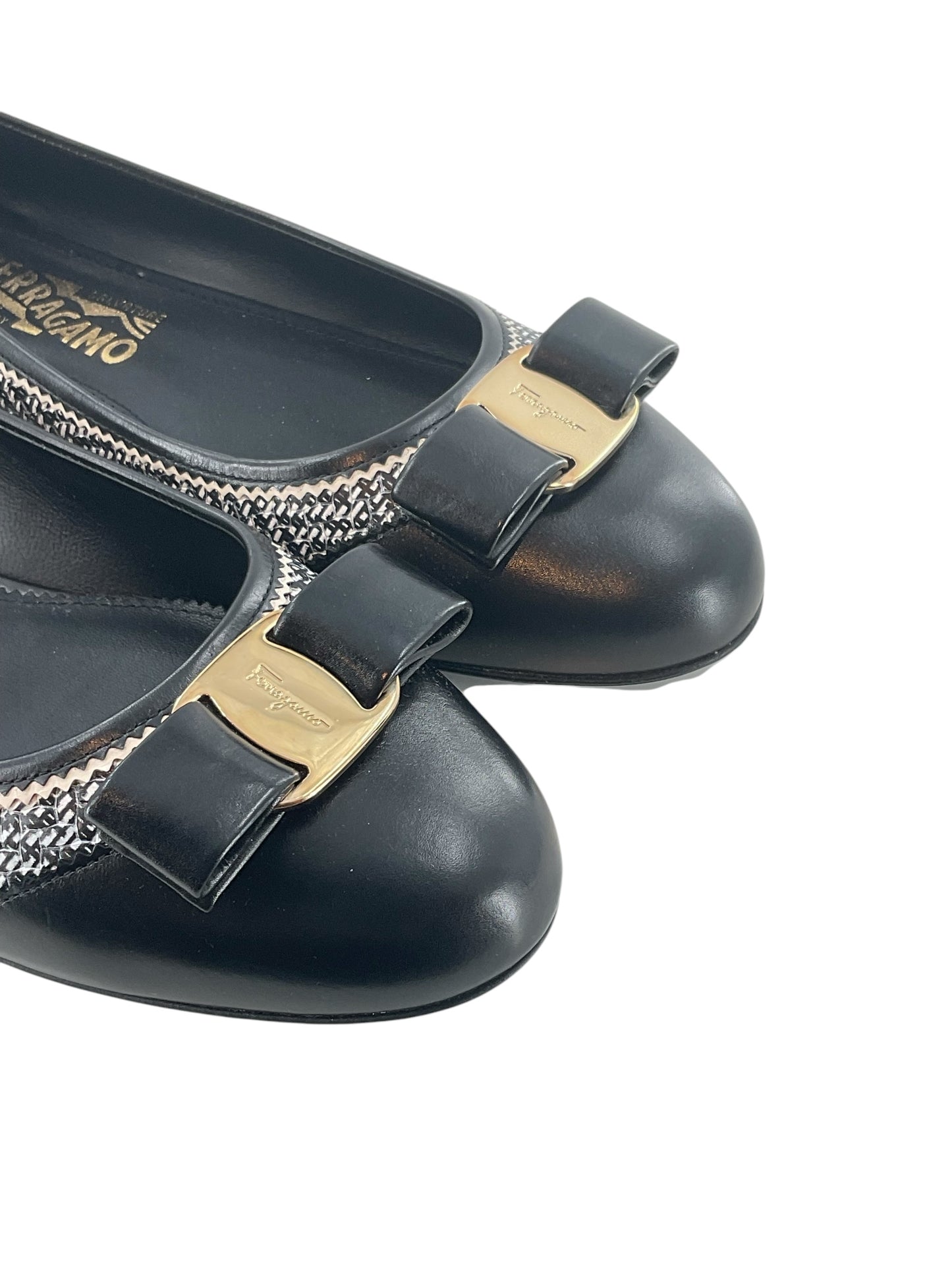 Salvatore Ferragamo Zig-Zag Ballerina Flats