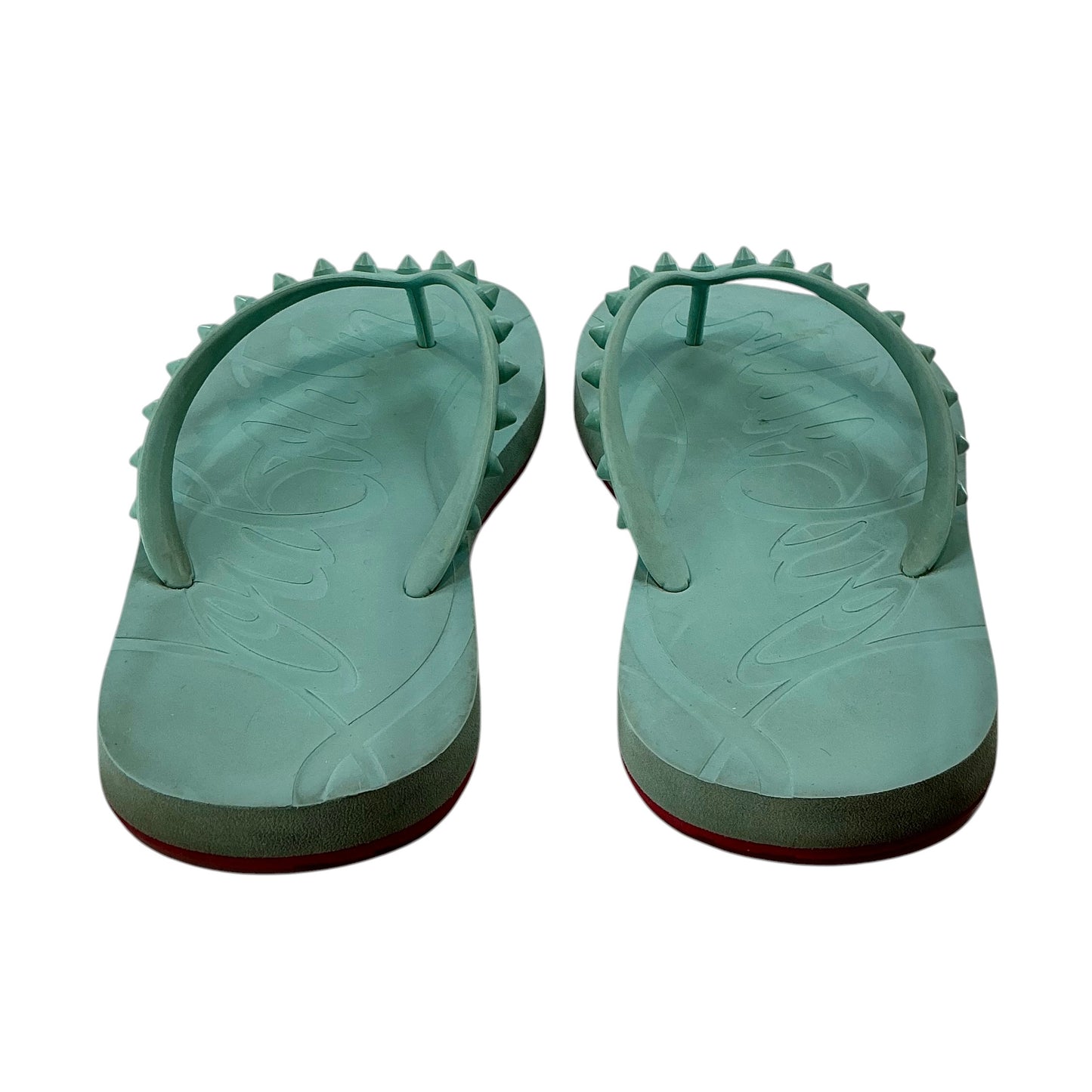 Christian Louboutin Loubi Spike Rubber Flip Flops