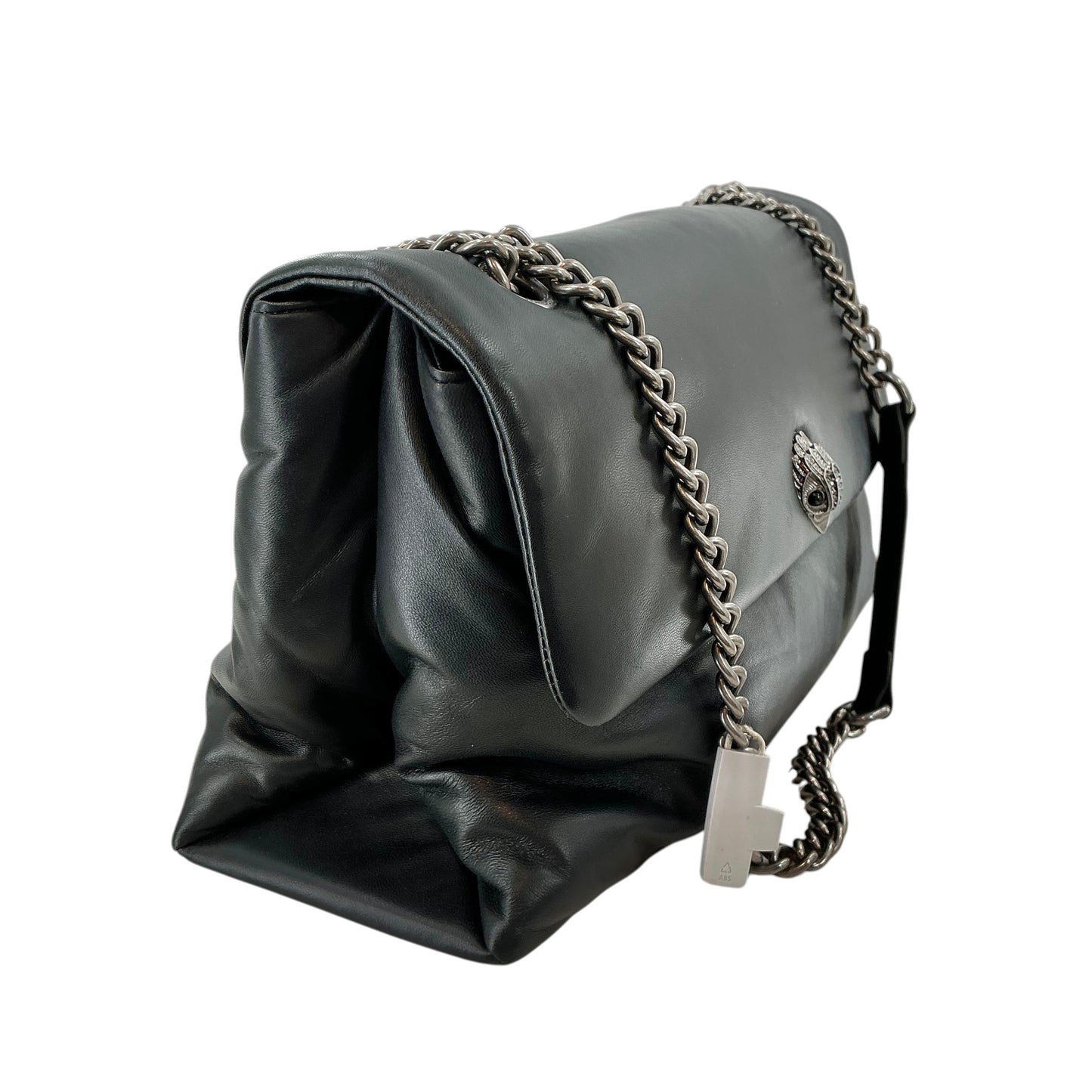Kurt Geiger London XXL Kew Black Soft Puff Leather Convertible Shoulder Bag