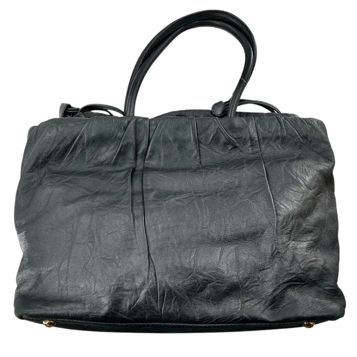 Dolce & Gabbana Black Distressed Leather "Miss Rouche" Tote