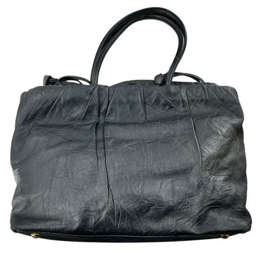 Dolce & Gabbana Black Distressed Leather "Miss Rouche" Tote