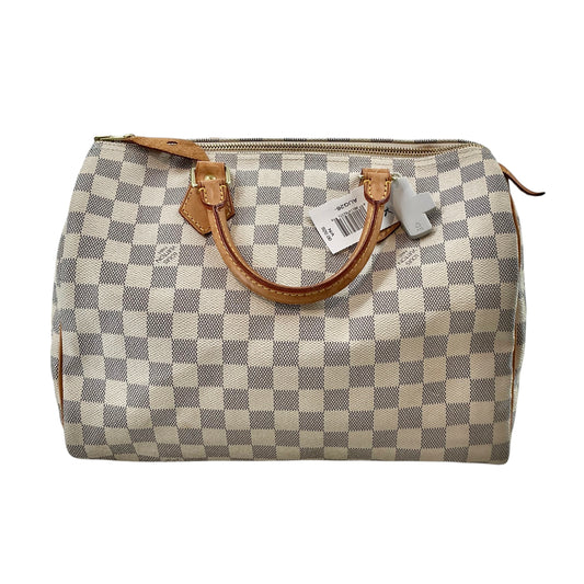Louis Vuitton Speedy 30 Damier Azur Canvas Top Handle Bag