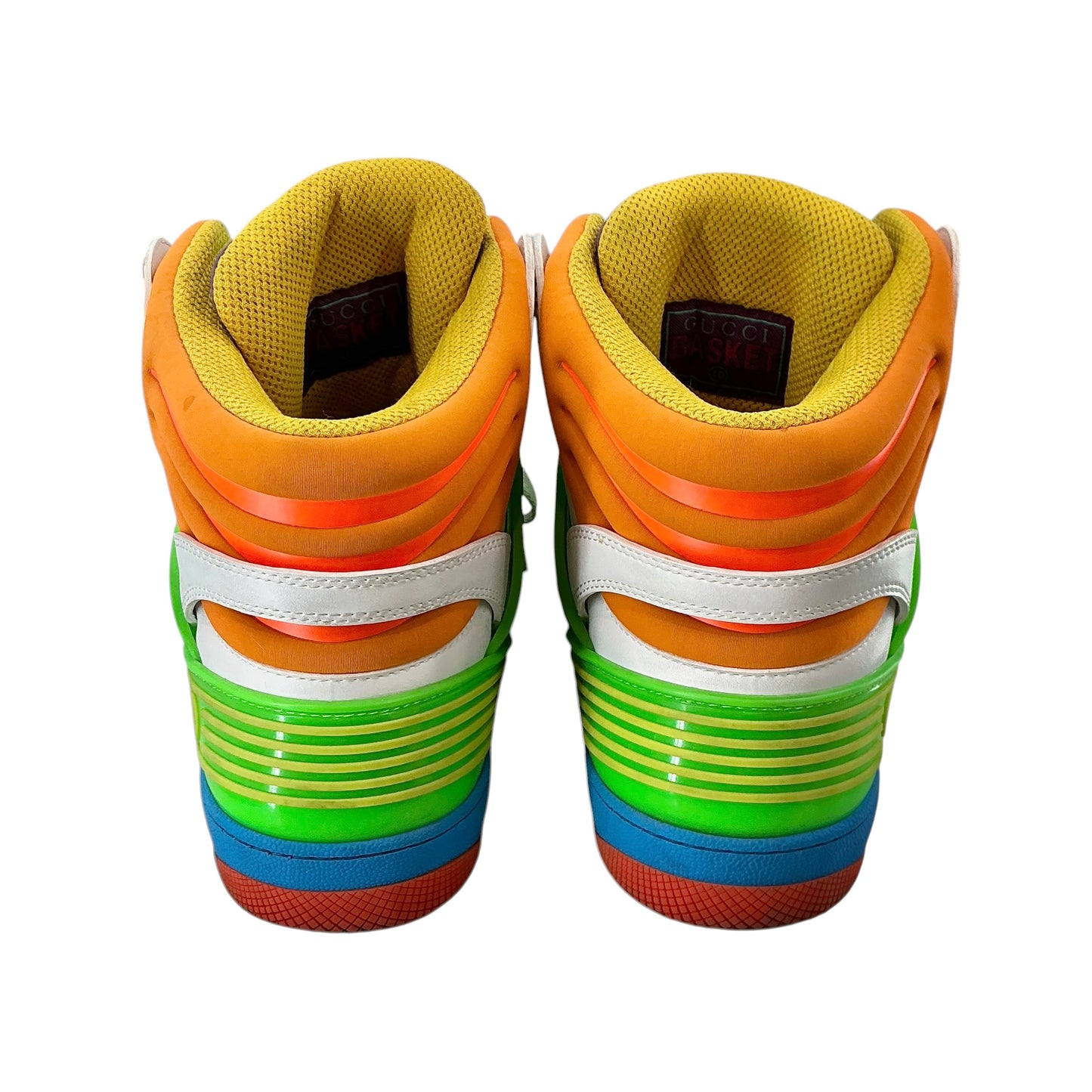 Gucci Basket Multicolor Leather High-Top Sneakers