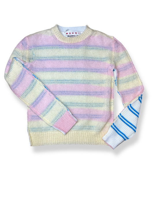 Marni Layered Striped Wool-Blend Sweater