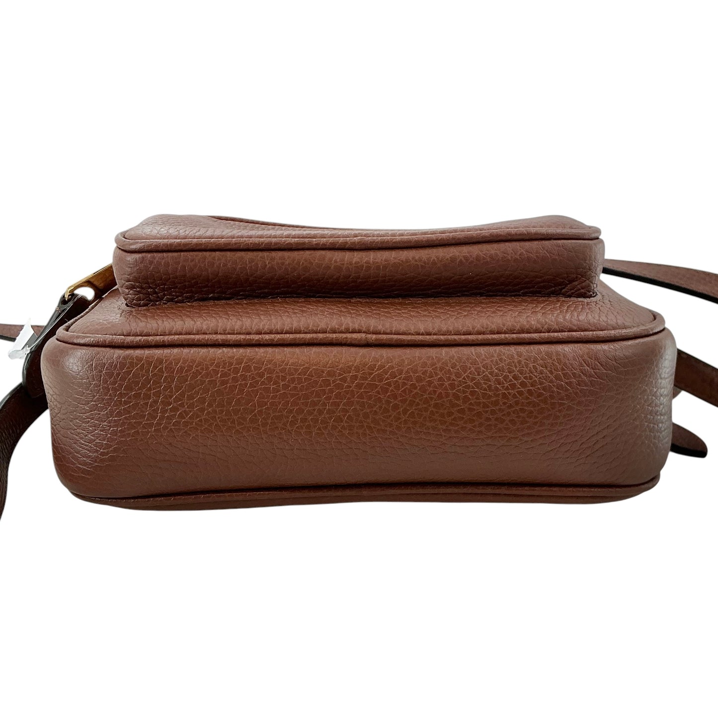Burberry Small Branded Grainy Leather Camera Crossbody Bag – Tan Brown