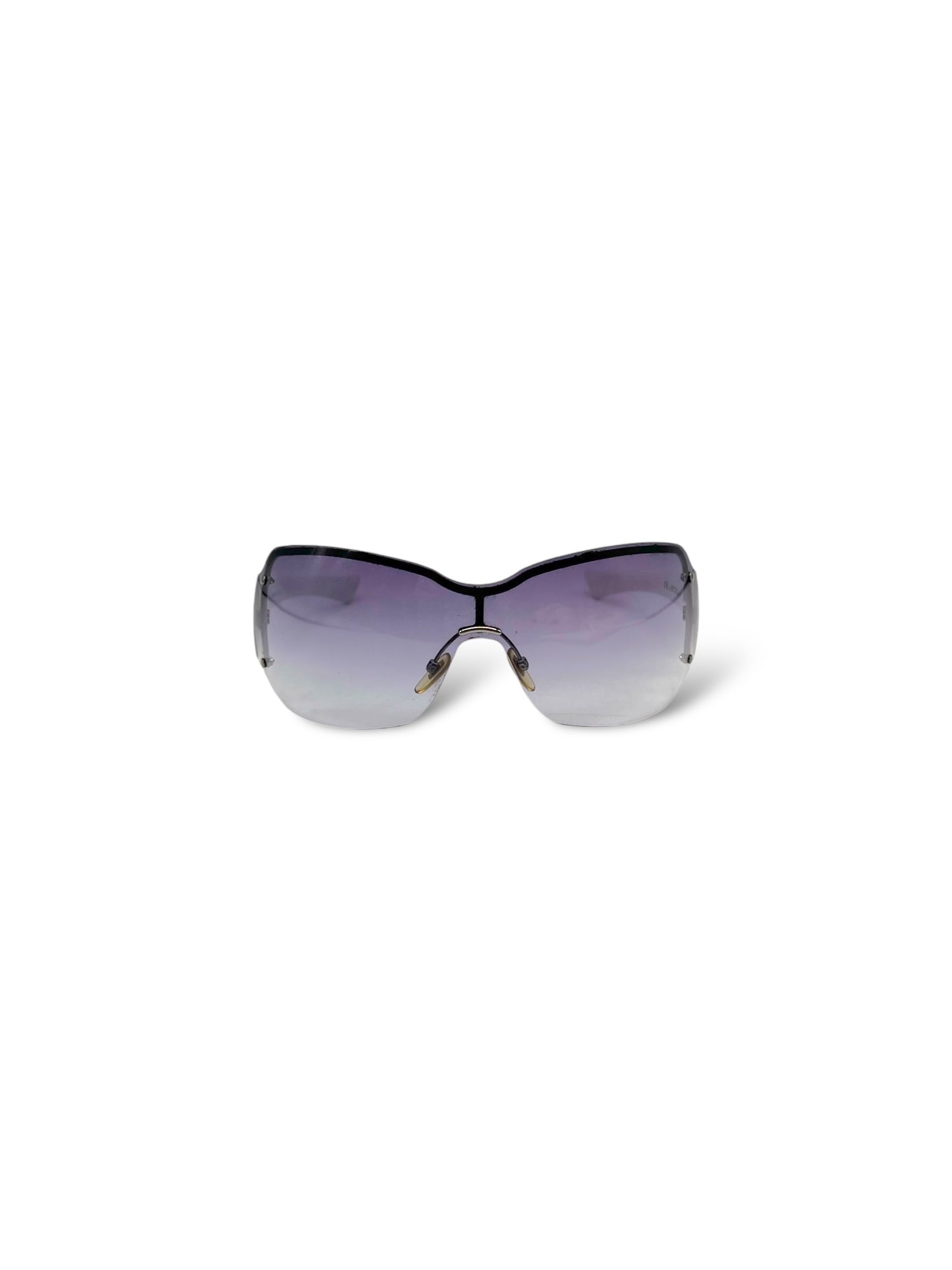 Gucci Oversized Shield Rimless Ski Sunglasses