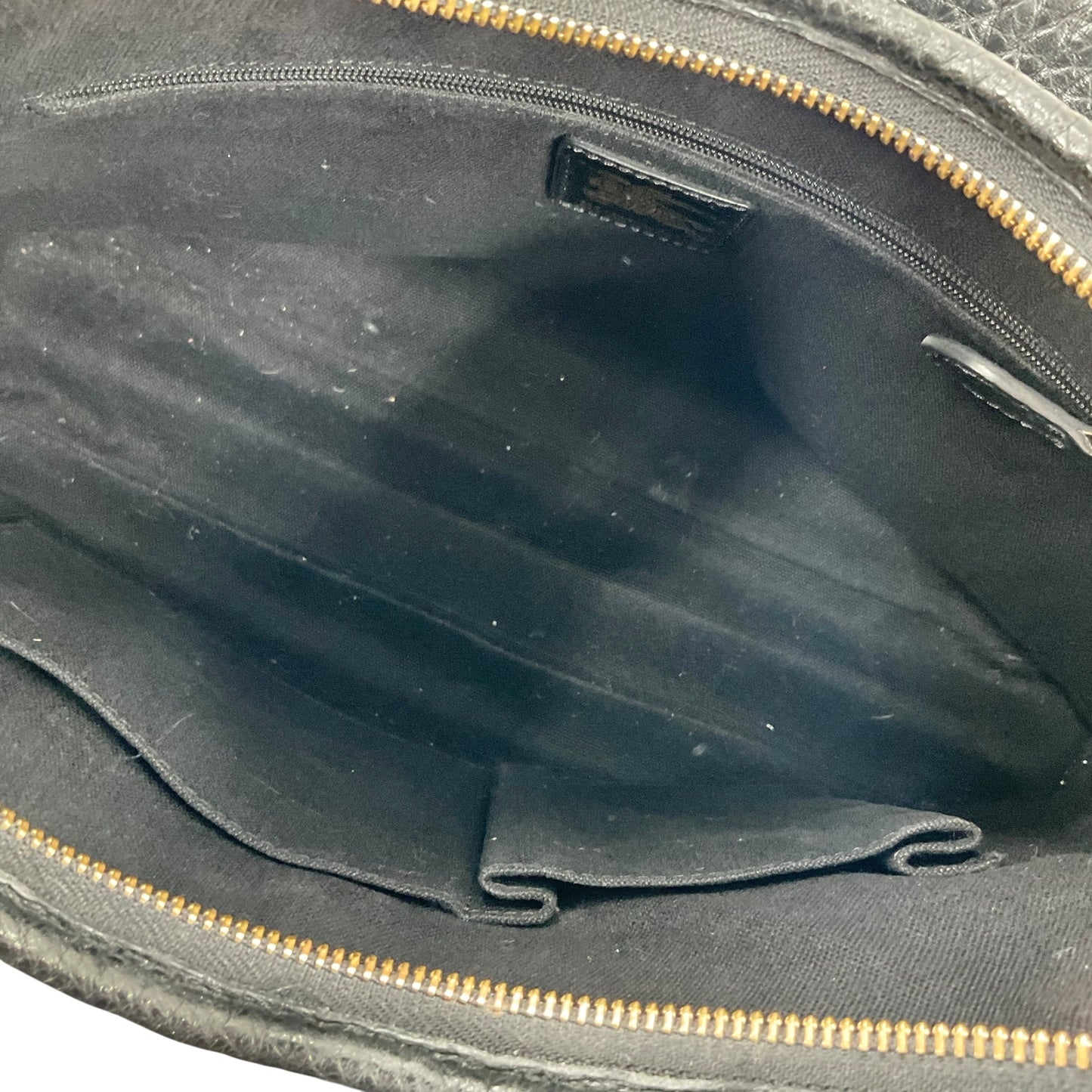 Burberry Black Grained Leather Front-Pocket Hobo Bag