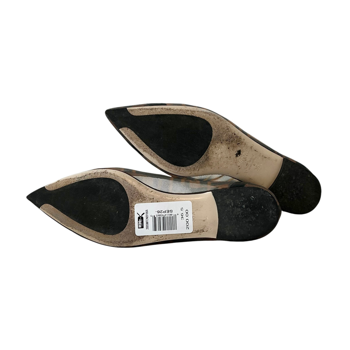 FENDI Colibrì FF Zucca Monogram Mesh Ballet Flats