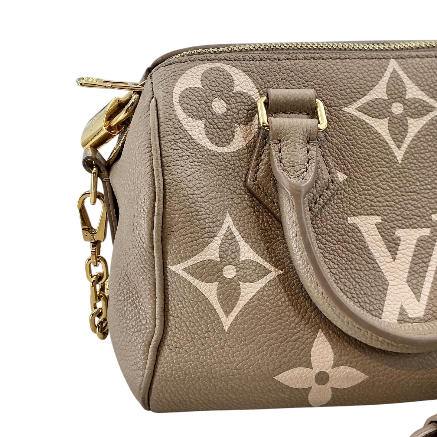 Louis Vuitton Bicolor Monogram Empreinte Speedy Bandoulière 20 – Tourterelle / Crème