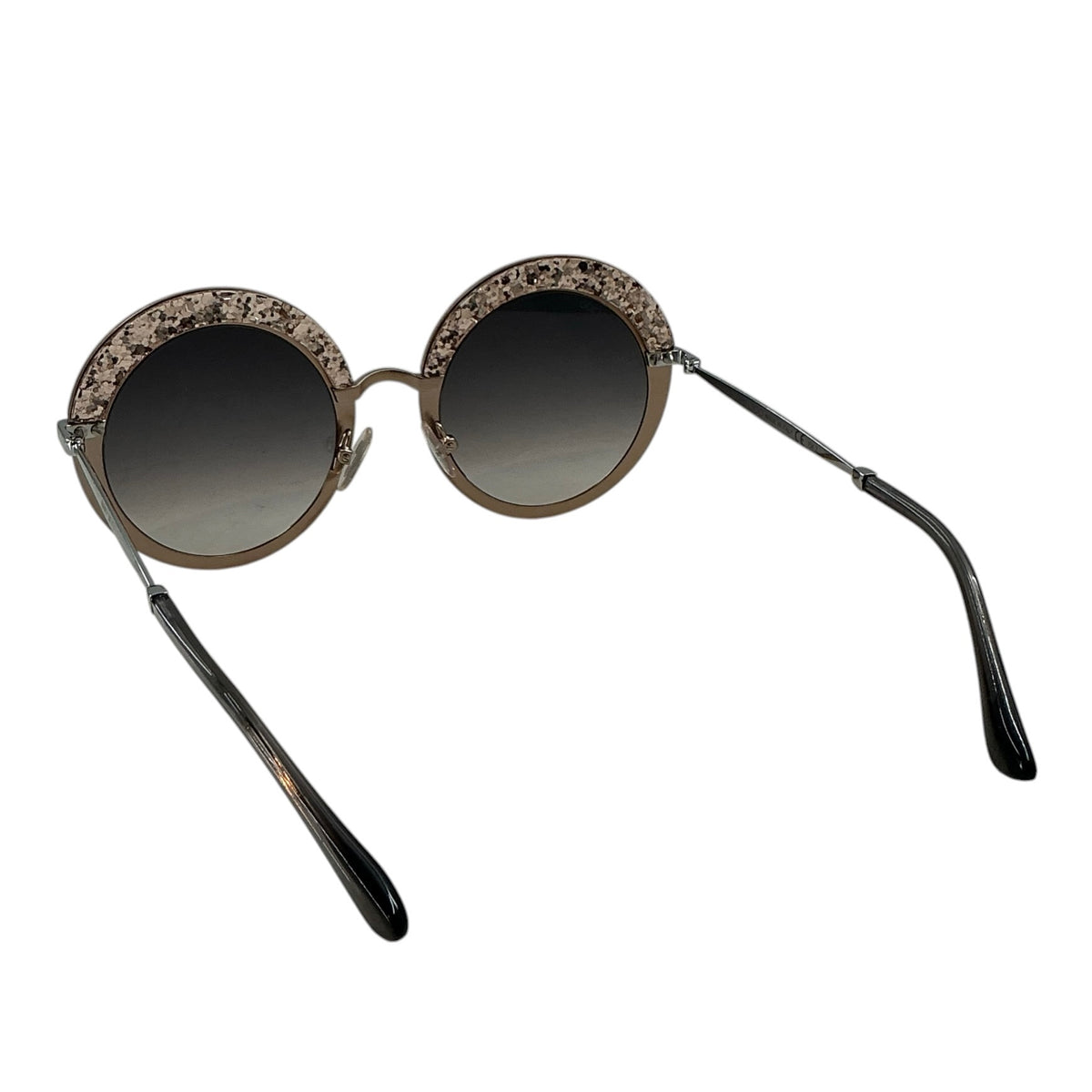 Jimmy Choo Gotha/S Round Glitter Accented Sunglasses
