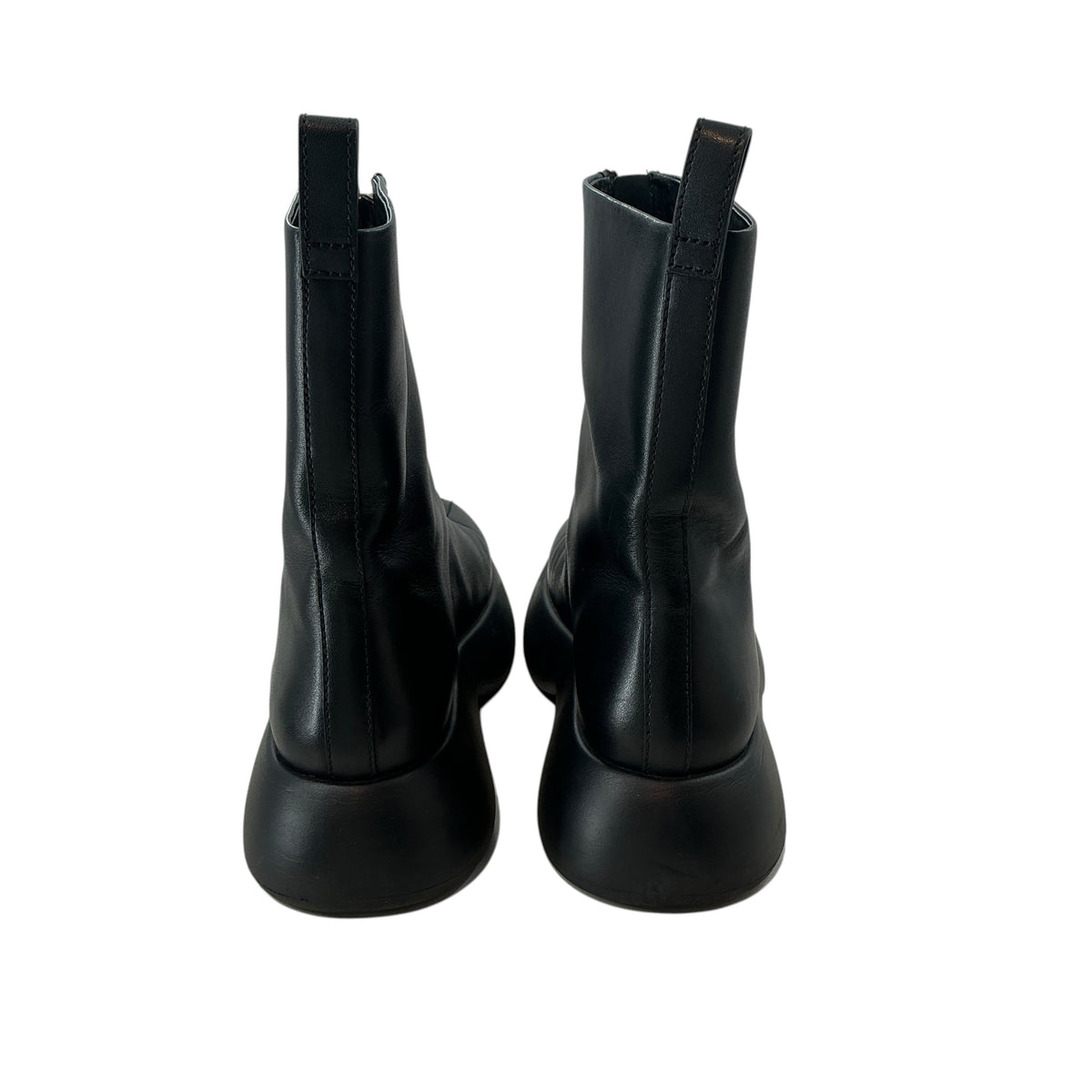 3.1 Phillip Lim Black Leather Mercer Zip Combat Boots