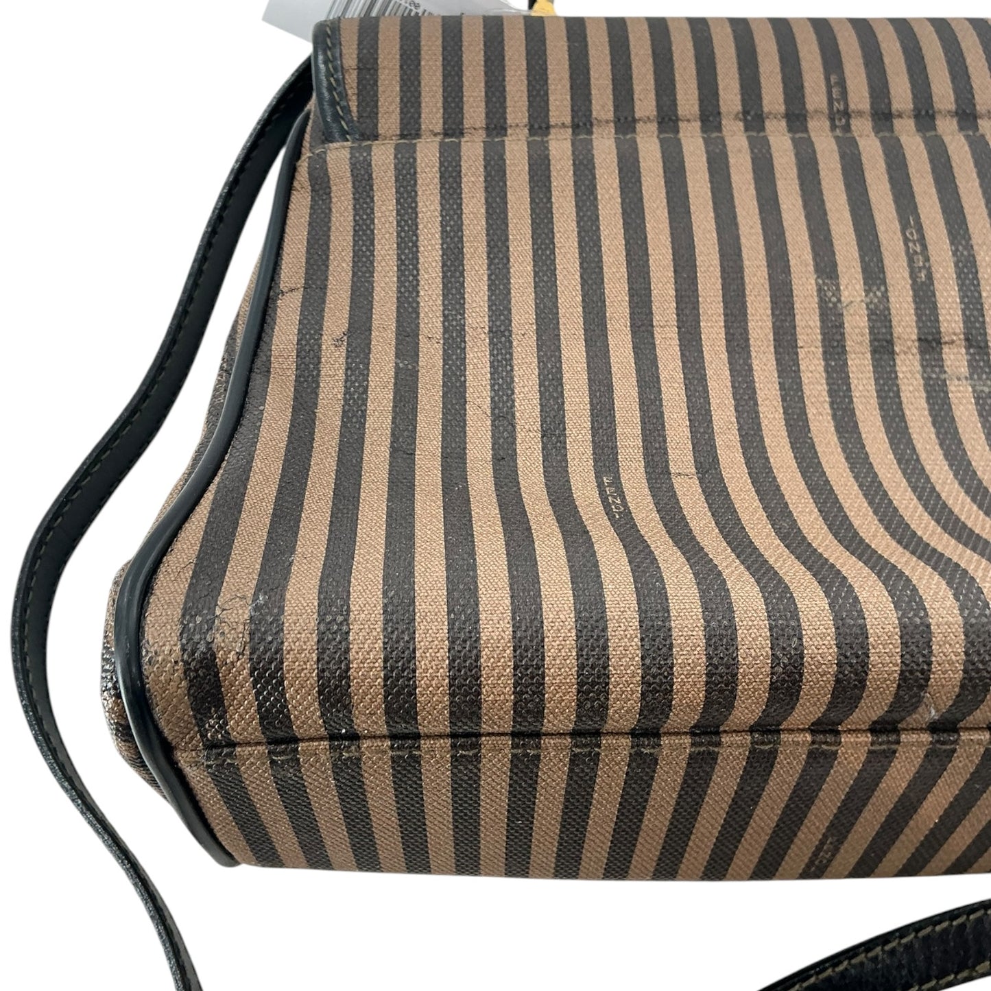 Fendi Pequin Striped 2-Way Satchel