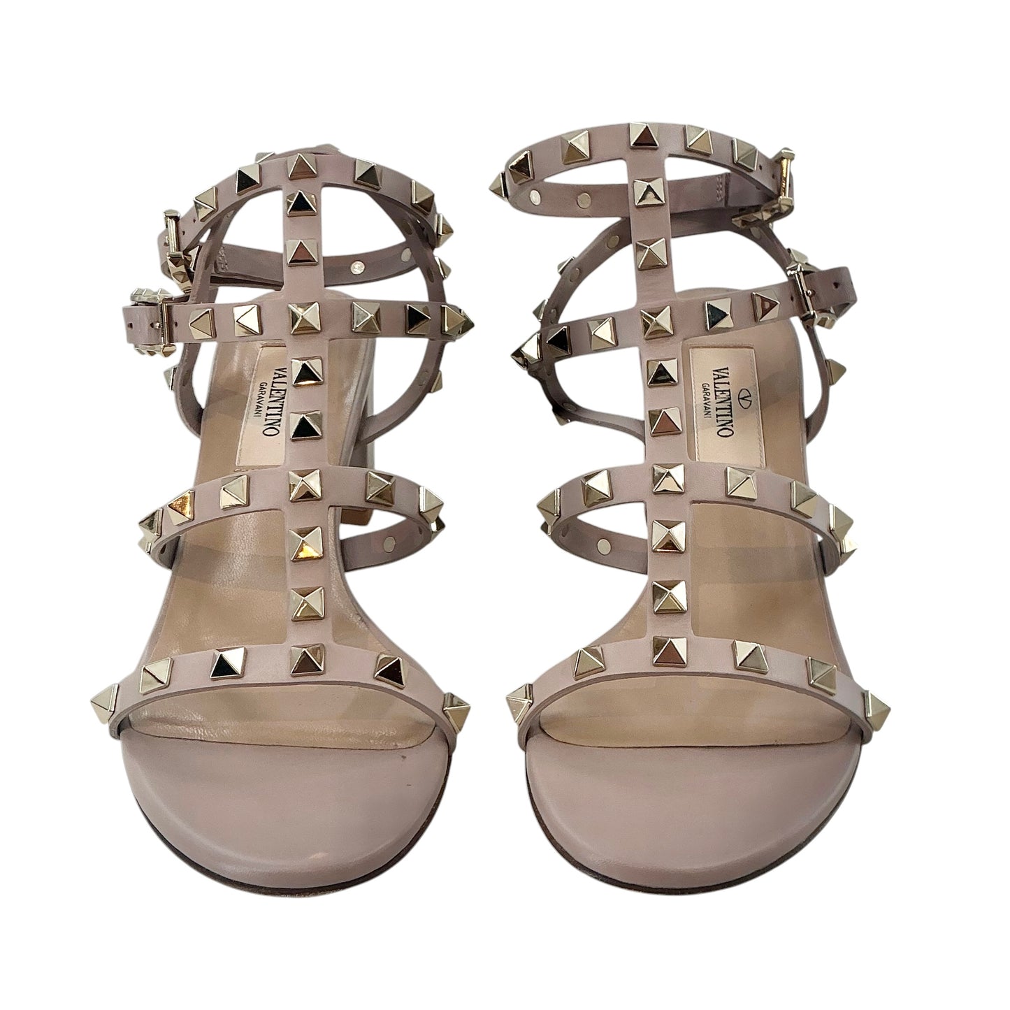Valentino Garavani Rockstud Caged 60mm Leather City Sandals