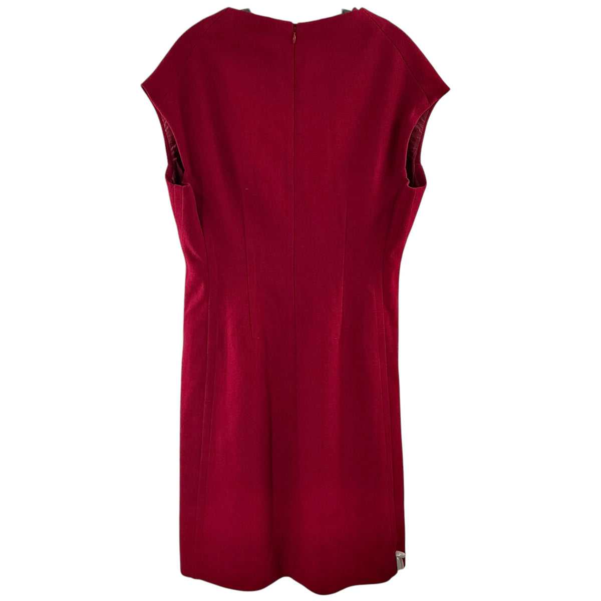Prada Red Structured Cap Sleeve Cocktail Dress