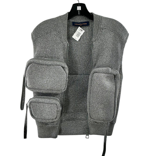 Louis Vuitton Grey Ribbed Knit Utility Vest (Unisex)