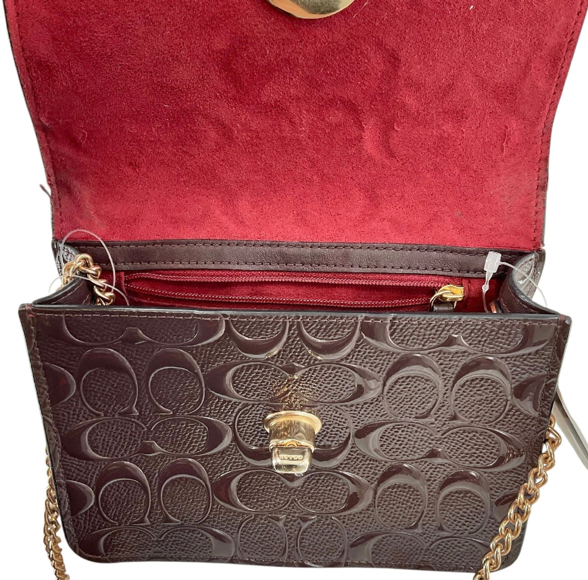 Coach Bowery Crossbody Bag in Signature Debossed Patent Leather