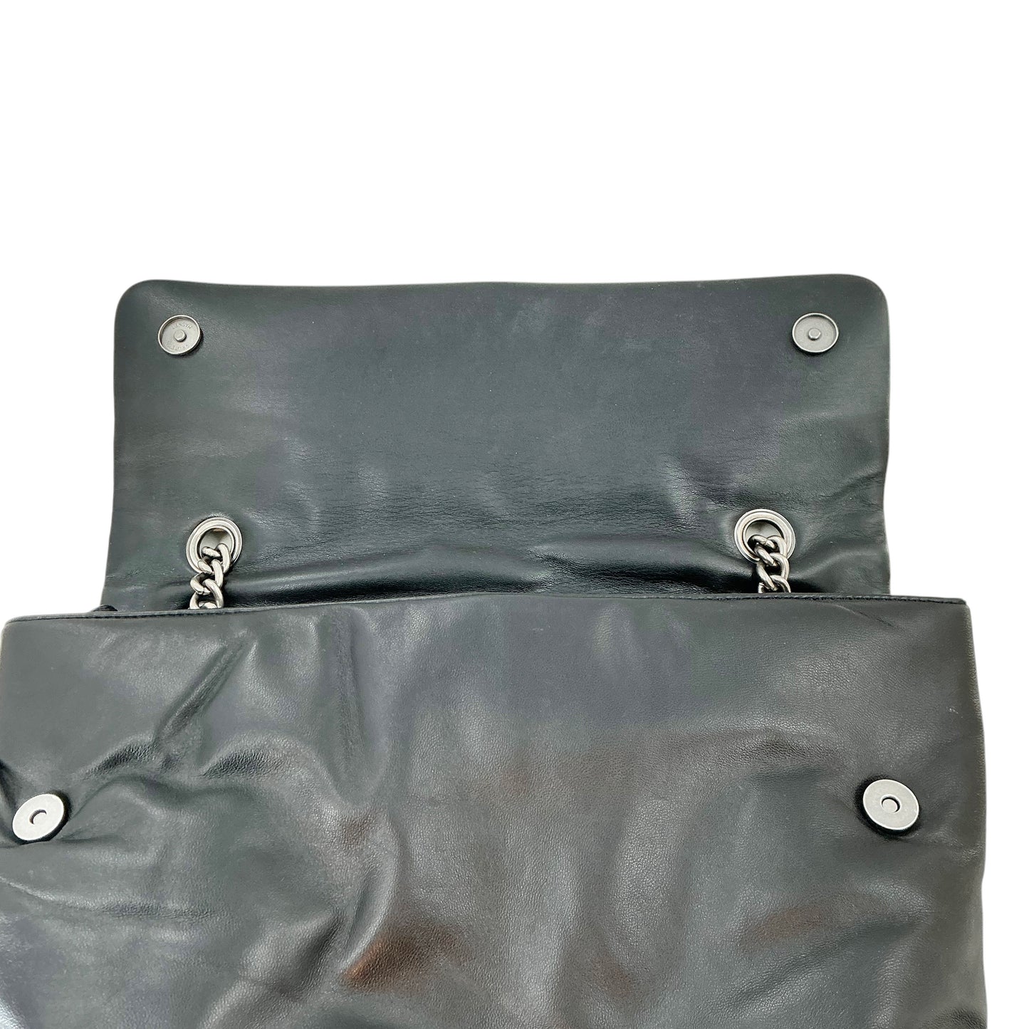 Kurt Geiger London XXL Kew Black Soft Puff Leather Convertible Shoulder Bag