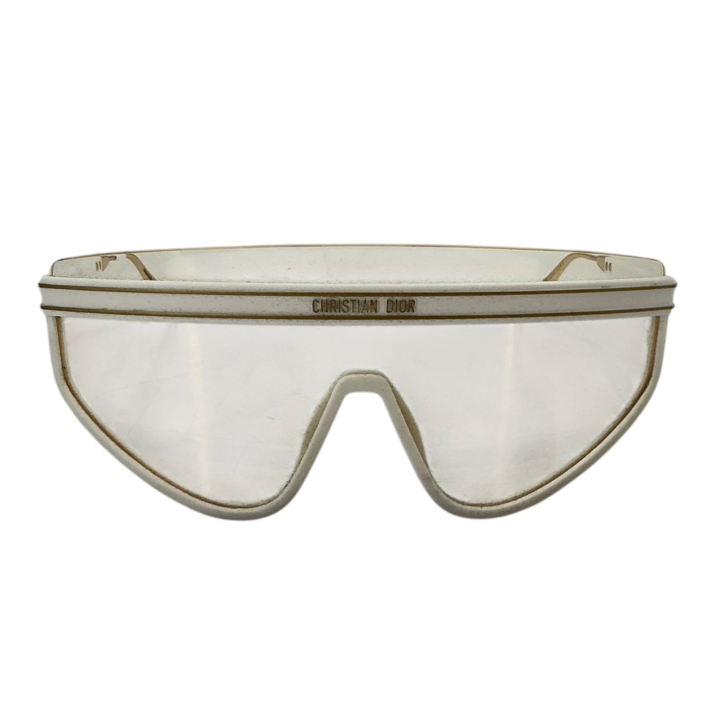 Christian Dior DiorClub M2U White Gold Clear Mirror Mask Sunglasses