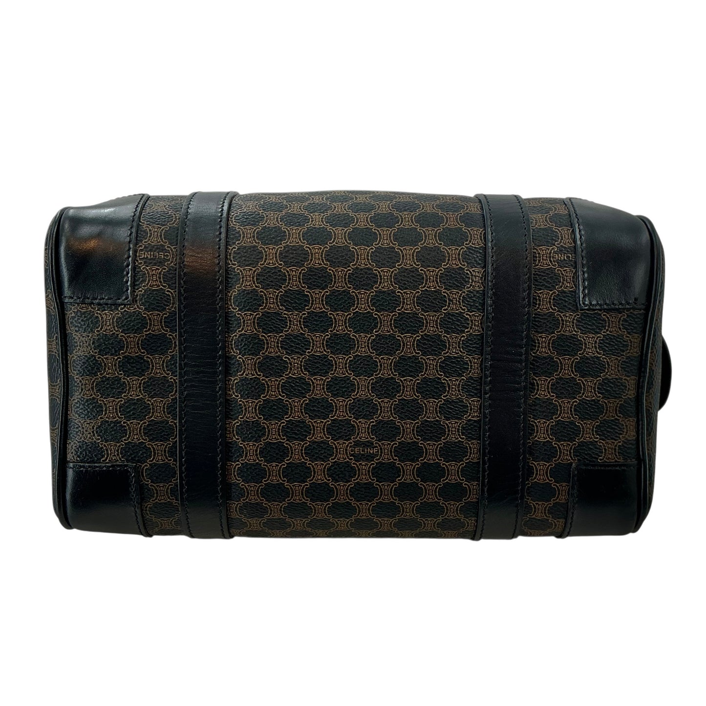 Celine Black Macadam Triomphe Mini Boston Bag