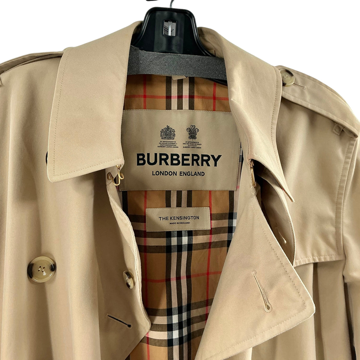 Burberry "The Kensington" Double-Breasted Trench Coat