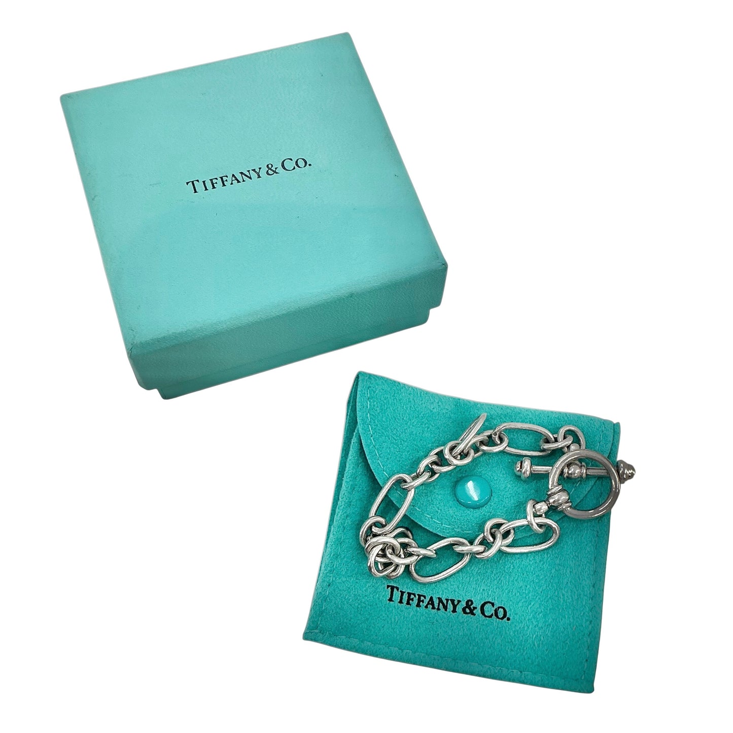 Tiffany & Co. Sterling Silver Oval Link Toggle Bracelet