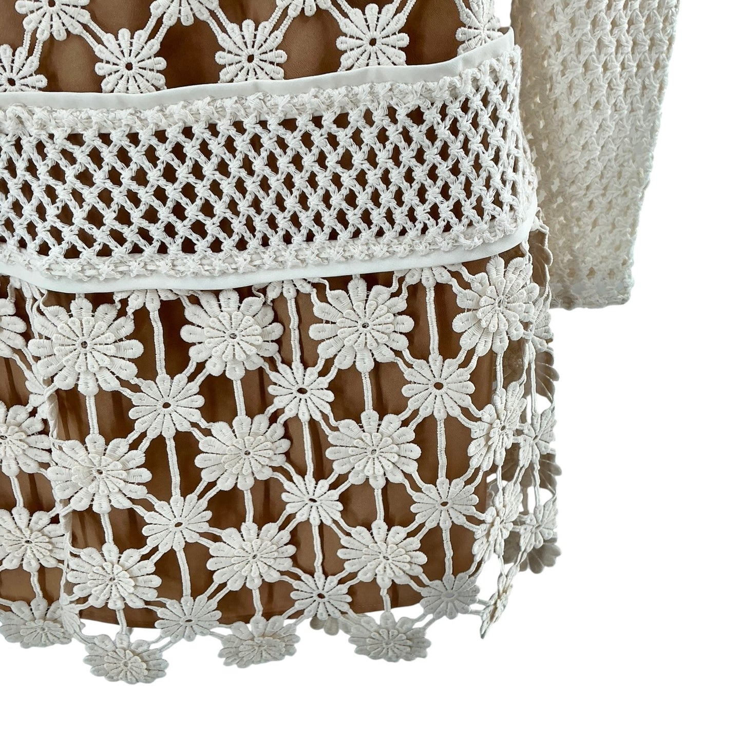 Self-Portrait 3D Floral Crochet Lace Mini Dress