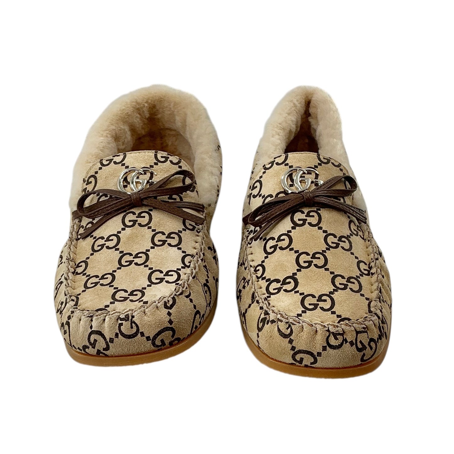 Gucci GG Suede Driver Loafer with Merino Wool Lining