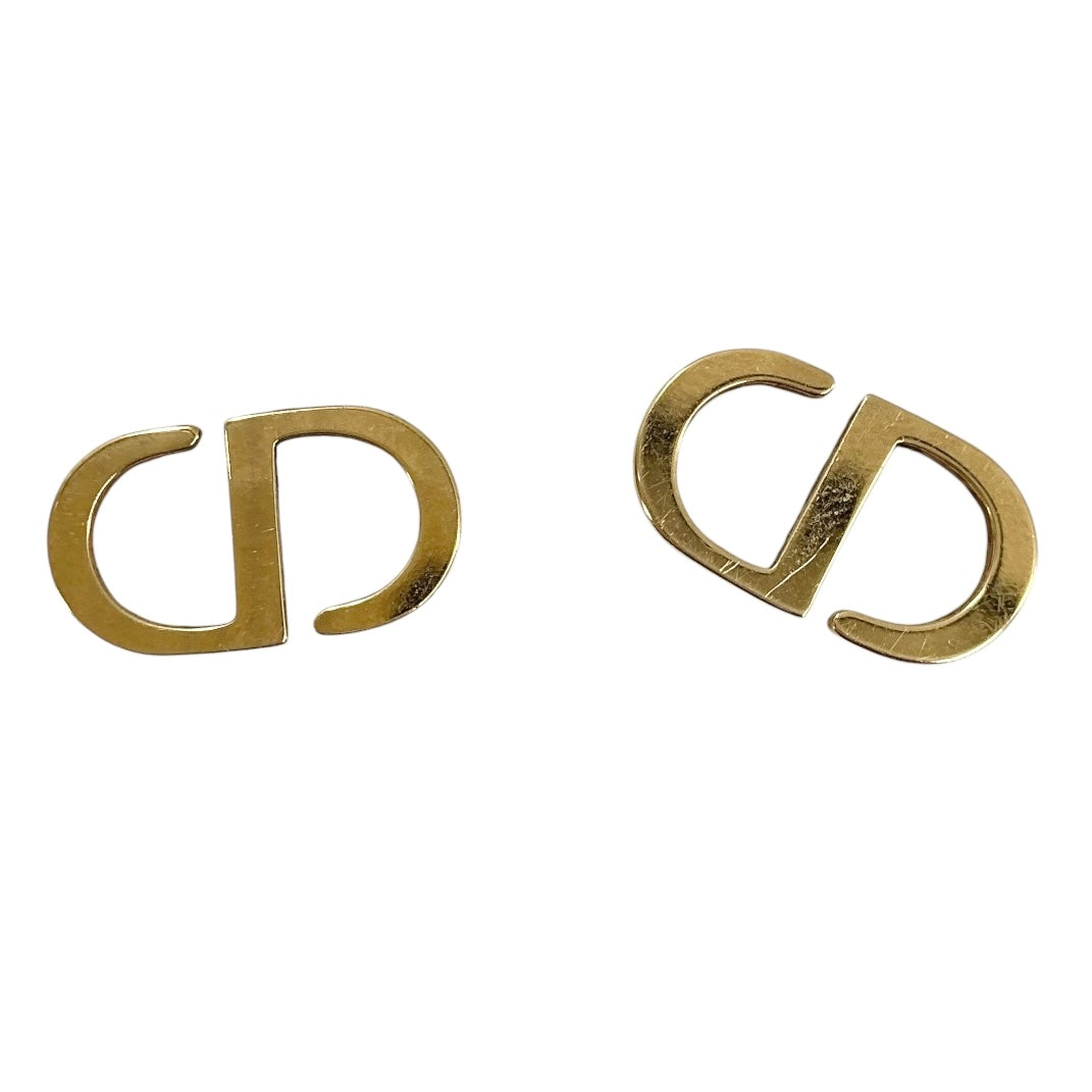 Dior Petit CD Stud Earrings in Gold-Finish Metal