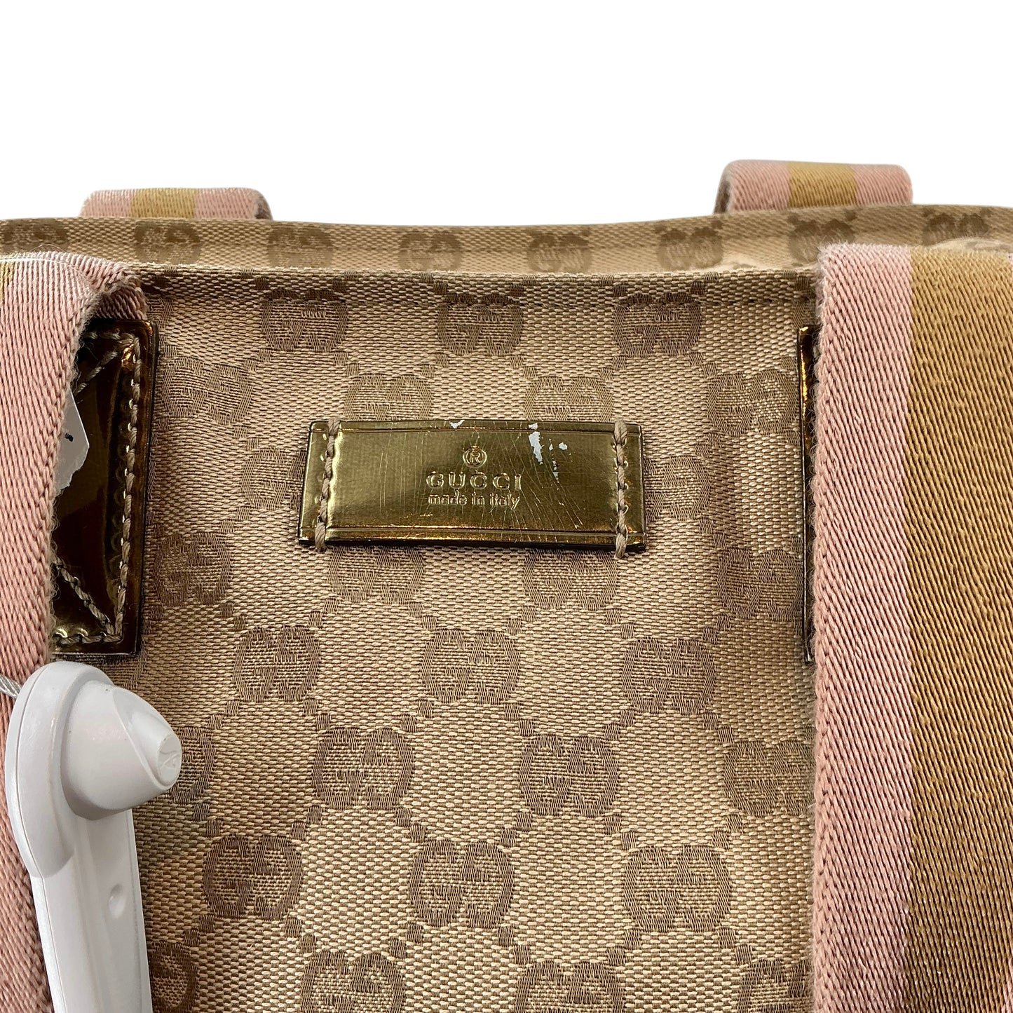 Gucci Original GG Monogram Canvas Medium Web Handle Tote