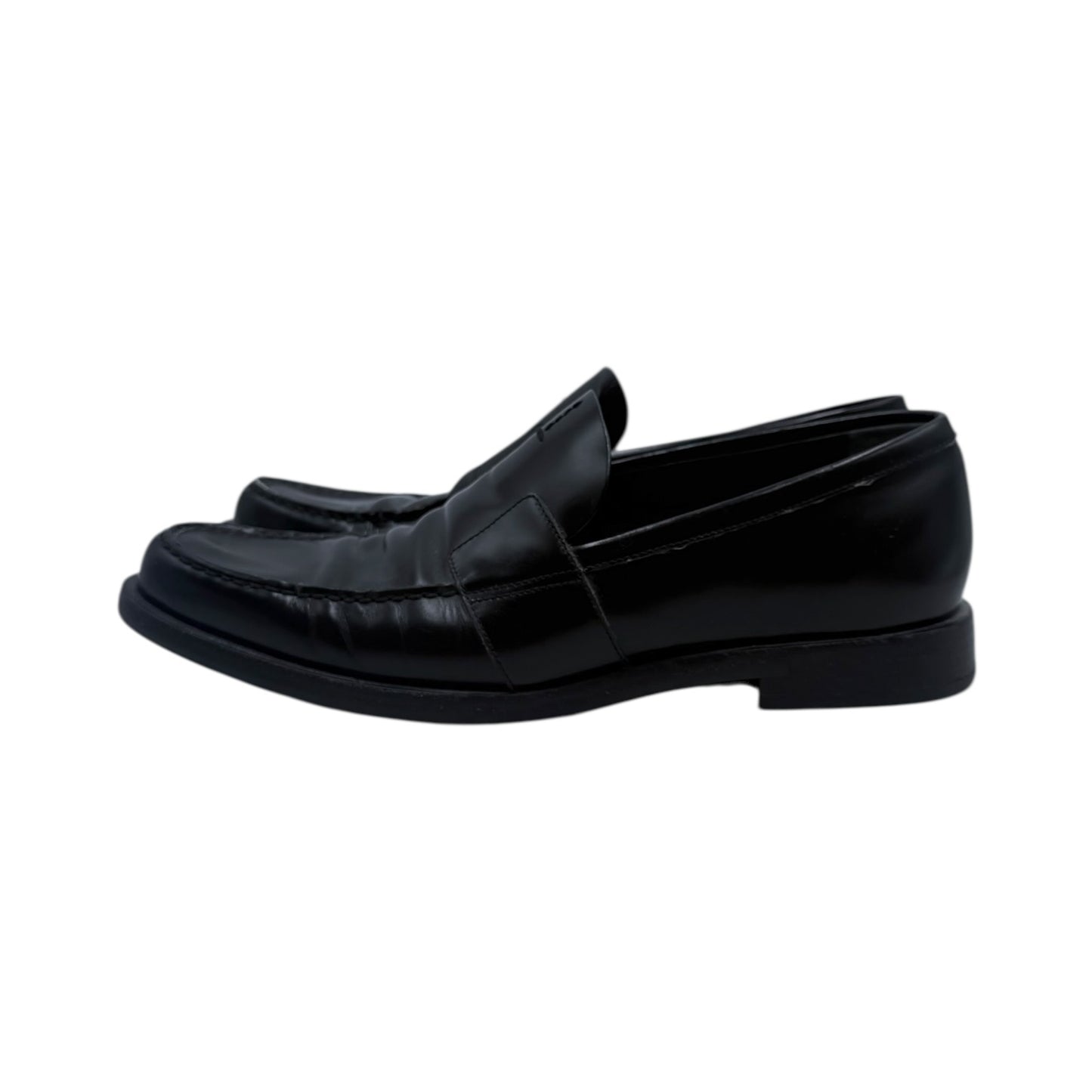 Prada Black Leather Dress Loafers