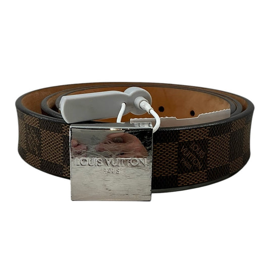 Louis Vuitton Damier Ebene Inventeur Belt - Silver Buckle