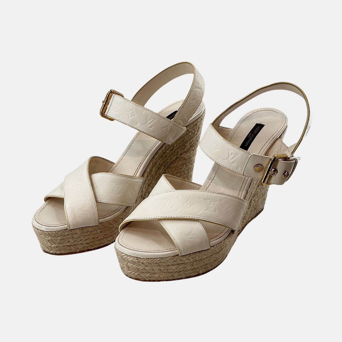 Louis Vuitton Formentera Monogram Wedge Sandals