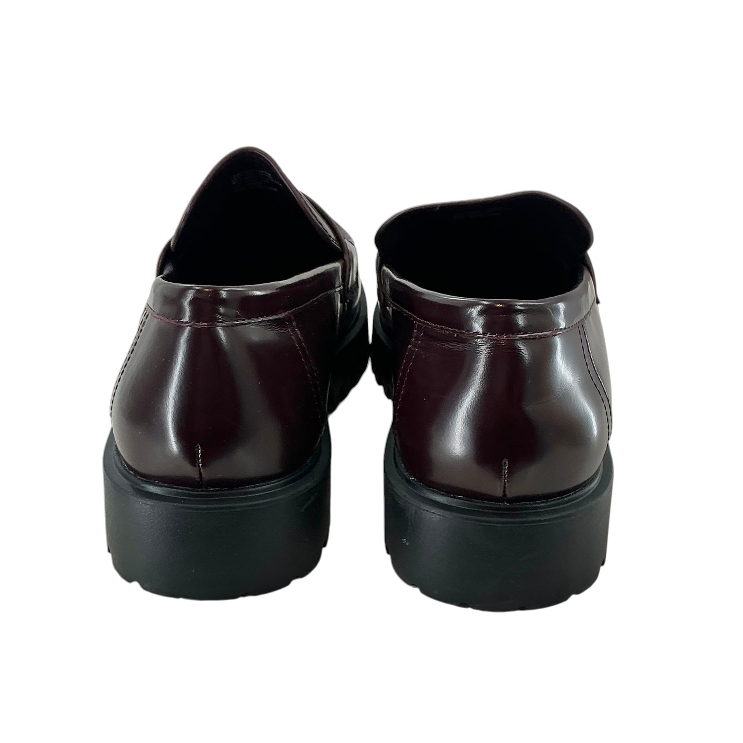 Tory Burch Classic Lug Loafers Burgundy Plum Leather