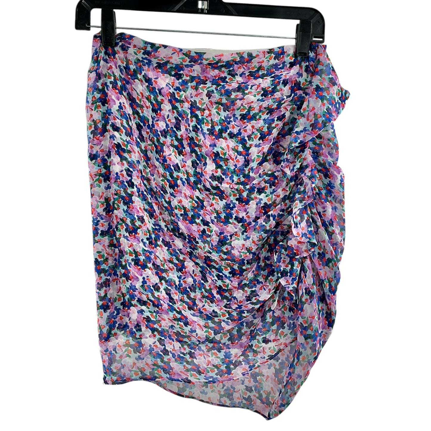 Veronica Beard Spencer Floral Silk Ruffle Mini Skirt